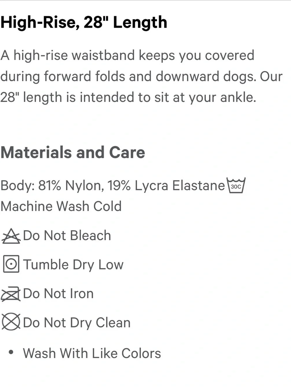lululemon Align High-Rise Pant 28” inseam Black Camo